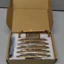 Goo-Ki 5 Inch Hole Center Antique Brass Cabinet Pulls Zinc Alloy Kitchen Drawer Pulls, 6 Pack Vintage/Retro Brass Cabinet Handles Solid Hardware for Furniture