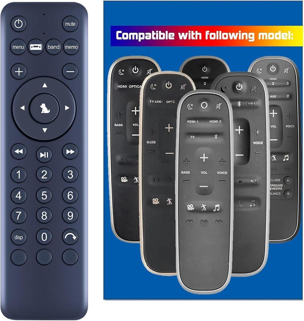 New Remote Control Replacement for Polk Audio RE9641-1 RE9114-1 MAGNIFI-MINI, for Polk RE9114-1 Soundbar MAGNIFI-MINl Soundbar Home Theater Surroundbar System