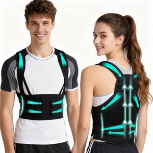 Upgraded Back Brace,Posture Corrector,Lumbar Support with Shoulder Support,Adjustable Full Back Straightener for Upper & Lower Back Pain Relief, Hunchback, Scoliosis & Spine Alignment (S)