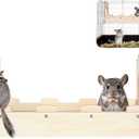 Chinchilla Suspension Bridge Wooden, Large Small Pet Wooden Bridge Platform,Chinchilla Ledges for Chinchillas, Sugar Gliders, Guinea Pig,Rats, Squirrel