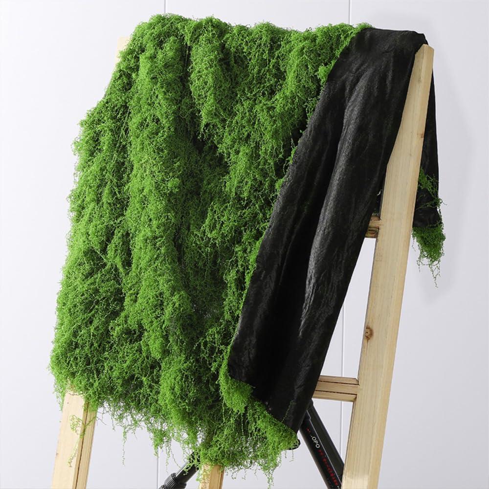 Artificial Green Moss Mat, Carpet Grass Wall with Base Fabric 39.37 * 39.37 inch Fake Moss for Crafts, Faux Moss for Plants Indoor Green Faux Grass for DIY Table Centerpieces Floral Wedding