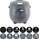 Yum Asia Panda Mini Rice Cooker With Ninja Ceramic Bowl and Advanced Fuzzy Logic (3.5 cup, 0.63 litre) 4 Rice Cooking Functions, 4 Multicooker functions, Digital LED display - 120V