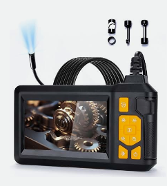 4.3" HD Endoscope Camera, IP67 Waterproof Inspection Borescope, 1080P Snake Camera with 8 LED Lights, 16.4FT Semi-Rigid Cable