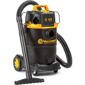 Vacmaster Professional VDK811PW 0201 8 Gallon 4.5 Peak HP Wet/Dry Vac with Self-Cleaning Filter System, 8 Gal, Black