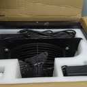 Solar Exhaust Fan 12'', Dual Solar Panels & Battery for Shed, Greenhouse, Medium