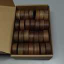 FillTouch 28 Pcs Wooden Lids for 4 oz and 8 oz Square Spice Jars Reusable Can Wooden Airtight Spice Storage Canning Lids for Nice Sealing Kitchen