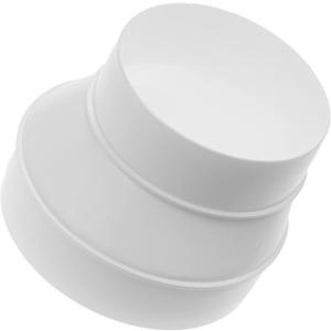 125mm to 100mm Channel Reducer - Round Reducer Channel - Adjustment Pipe Increase Reduction PVC DWV (Drain, Waste and Vent) Reduction of Coupling (Plastic, 12.5 to 10 cm) (White)
