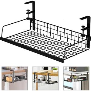 Under Desk Cable Management Tray Cord Wire Shelf Organizer (Large)