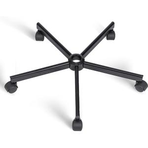 XSZD Criss Cross Home Office Swivel Chair Base – Durable, Steady and Easy Installation – Perfect for Criss Cross and Cross Legged Chairs with Replacement Casters (Black,Base+Wheel)