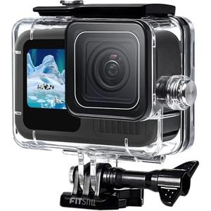 FitStill Underwater Waterproof Diving Housing for Go Pro Hero 13/12/11/10/9 Black,60M/196FT Protective Underwater Diving Housing Shell Accessories (Hero 13/12/11/10/9 Black)