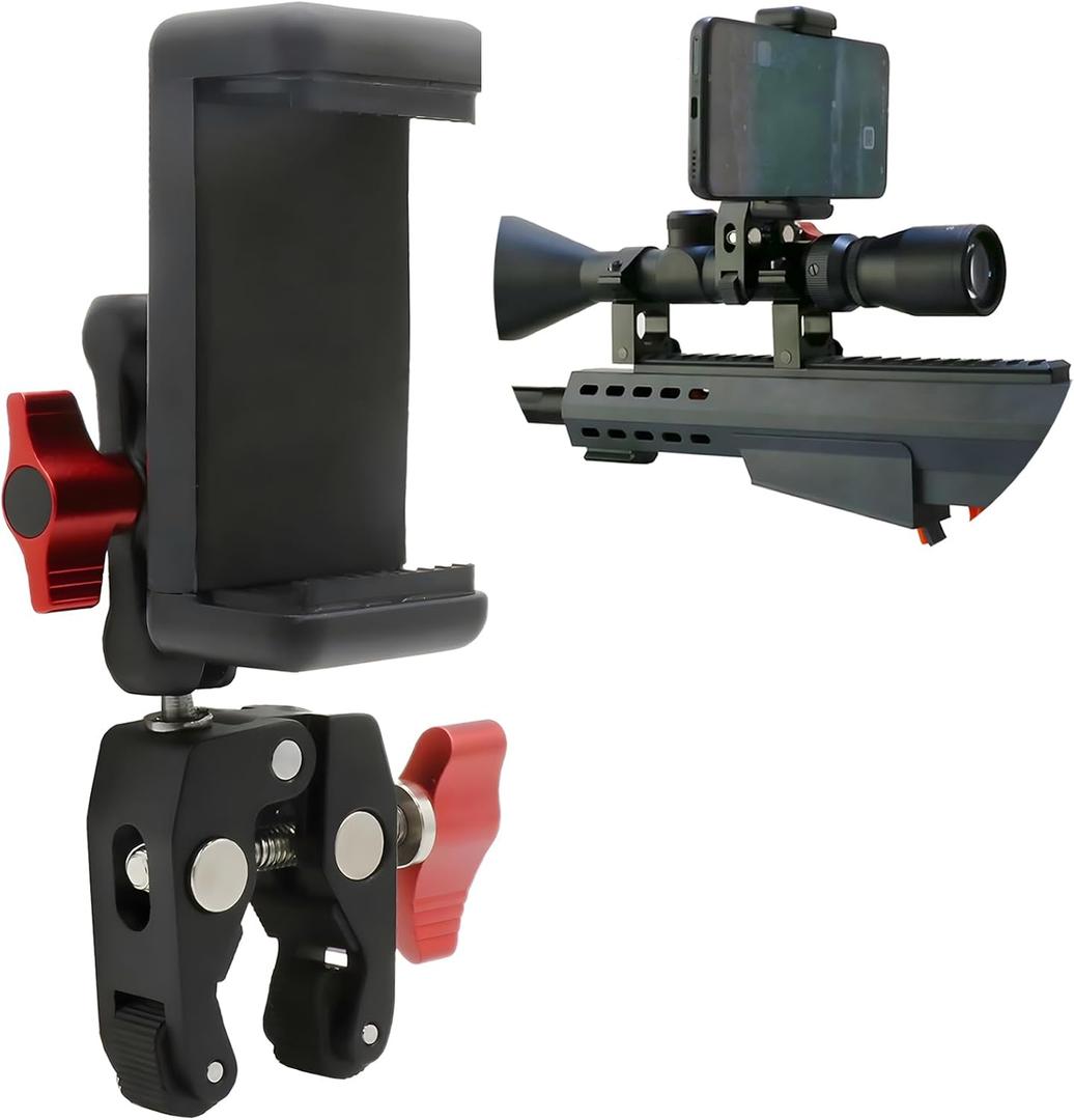 3 x Universal Barrel Scope Phone Clamp, Action Camera Gun Mount Adapter, Bike Motorcycle Handlebar Phone Holder