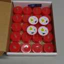 LANKER 24 Pack LED Tea Lights Candles, Flickering Red Flameless Tealights, Long Lasting Battery Operated Fake Candles, Decoration for Wedding, Halloween and Christmas (Red - 24pcs)