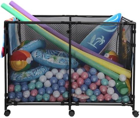 Arejonner 271 Gallon pool storage | For Outdoor Pools/Decks/Beaches, Stores Swimming Rings/Floaters & More, With Lockable Wheels, Portable & Space-Saving, Large Size
