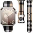Watch Band Compatible with Apple Watch 38mm 40mm 41mm 42mm 44mm 45mm Soft Silicone Wristbands Replacement Strap with Classic Clasp for iWatch Series SE 8 7 6 5 4 3 2 1 Utral for Women