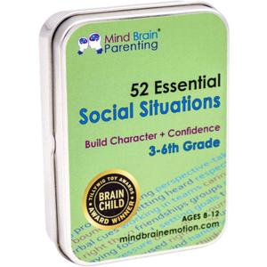 52 Essential Social Situations - Social Skills Activities for Kids (3-6th Grade) - Social Emotional Learning & Growth Mindset for Family, Classroom, Counseling - Conversation Card Games for Kids 8-12