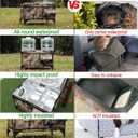 Indestructible Heated Cat House for Outside Winter, 100% Waterproof, Safe Escape Door, Insulated Outdoor Cat Shelter with Heater for Feral Barn Cat Kitty (Desert Camouflage, 13"x17"x18")