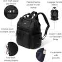 Baggallini Securtex Anti-Theft Windsor Backpack for Travel, Work & College, RFID & Locking Zipper, Up to 16" Laptop