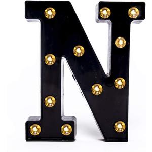 Foaky Black LED Marquee Number Lights Sign Light Up Marquee Number Lights Sign for Night Light Wedding Birthday Party Battery Powered Christmas Lamp Home Bar Decoration