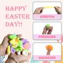 Easter Egg Fillers - 24 Pack Kawaii Mochi Squishy Toys for Easter Basket Stuffers, Mini Cute Squishies Squeeze Toy Party Favors, Easter Gifts for Kids Classroom Prizes School Rewards (Easter+Eggs)