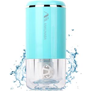 Contact Lens Cleaner, Portable Soft Contact Lens Cleaning Machine with USB Charger, Automatic Vibration Contact Lenses Cleaner Case for Traveling (Blue)