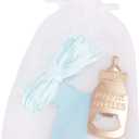 24 Pack Poppin Bottle Shaped Bottle Opener Baby Shower Favor 1st Birthday Gifts for Guest Wedding Party Favor Party Souvenir and Birthday Party Keepsake Decoration (Blue, 24)