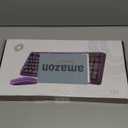 Wireless Keyboard and Mouse Combo, RGB Backlit, Rechargeable & Light Up Letters, Full-Size, Soft Typing, Sleep Mode, 2.4GHz Quiet Keyboard Set for Mac, Windows, Laptop, PC, Trueque (Burgundy Red)