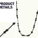 Traditional Korean Gat Cosplay Hat  Black Mesh Joseon-Style Hat with Beaded Chin Strap & Ribbon | Kpop Boy Group Costume Accessory for Men, Halloween, Stage Events