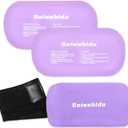 Ice Packs for Injuries Reusable Gel 2 Hot Cold Compress Therapy Pack with Adjustable Strap Soft Ice Wraps for Ankle Knee Leg Neck Shoulder Wrist Feet Back Pain Relief (Purple, Medium 10 x 5.5 Inch)