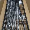 ULIFHOME P6C Plus Rolling Clothes Rack with Cover, Covered Clothing Rack Heavy Duty, Portable Closet for Hanging Clothes, Garment Rack on Wheels, Black Closet Rack with Black Cover, Max Load 375LBS