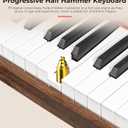Vangoa Kids Piano Keyboard, 37 Keys Digital Piano for Kids, Music Educational Instrument Toy, Wood Piano for Girls and Boys, Dark Brown, 22*18*11.8inch
