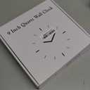 Wall Clock, Sweep Silent Movement Accurate Clocks with Temperature & Humidity, Decorative for Kitchen/Living Room/Bedroom/Office/School/Classroom (Black, 8 inch)