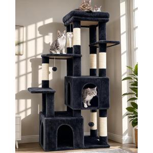 Globlazer Heavy Duty Cat Trees for Big Cats Maine Coon, F61, Dark Grey