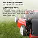 GICOOL 138-3216 115-4695 Replacement Rear Drive Wheels for Toro Lawn Mowers - 8" Plastic Gear Assembly, Fits Toro 20332 20333 20334 Recycler Push Mower, 2 Pack