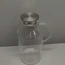 2 Pack 1 Gallon thickened Glass Pitcher with Lid and Spout, Borosilicate Glass Carafe for Hot/Cold Drink, Water Pitchers for Fridge, Extra Large Jug with Handle for Iced Tea, Coffee,Juice, Beverage