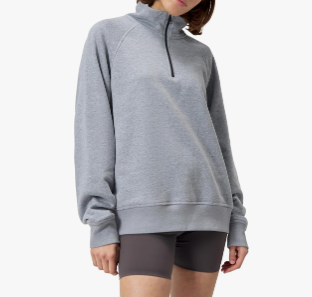 Speedo unisex-adult Sweatshirt Quarter Zip Pull Over Team Warm Up, M