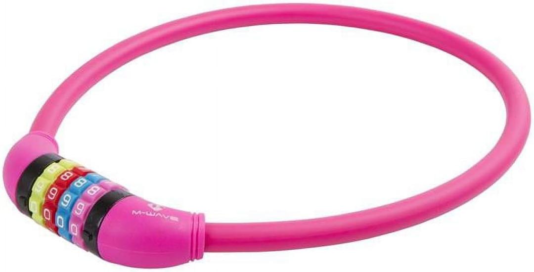 M-Wave Silicon-Covered Spiral Combination Lock In Multiple Colors (Pink)