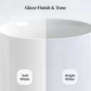 DOWAN Ramekins 4 oz Oven Safe for Creme Brulee Souffle, Porcelain Custard Cups Ramiken for Baking, Small Bowls Dipping Sauce Dish Classic Style, Set of 6, Soft White