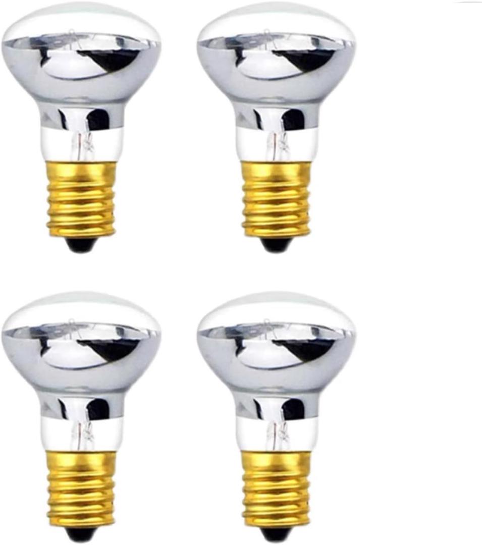 4 PCS R39 Reflector Type Bulb, 40W 120V Replacement Light Bulbs for Lava Lamp, Reflector Lava Lamp Bulb, R39 E17 Socket