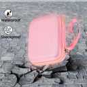 RAIACE Hard Storage Case for Diabetic Supplies, Bag fit for Glucose Meter, Insulin Pen, Glucose Monitor, Blood Sugar Test Strips,Lancets,. (for sale is case only) (Pink)