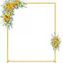 Wokceer Backdrop Stand Square Wedding Arch 6.6FT x 5.2FT Gold Metal Balloon Arch Backdrop Stand for Wedding Ceremony Birthday Party Baby Shower Photo Booth Background Decor