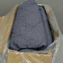 HORIMOTE HOME 100% Linen Front/100% Cotton Back Quilt Set Queen Size, Steel Blue PreWashed European Flax Linen Quilt, Diamond Stitch Bedspread Coverlet Bedding Set 3Piece for All Seasons