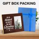 Grandma Gifts From Granddaughter Grandson Grandkids, Rustic Best Grandma Wood Picture Frame Gift, Grandmother Gifts for Birthady Christmas Mother's Day, Display Photo 4 x 6 Inch
