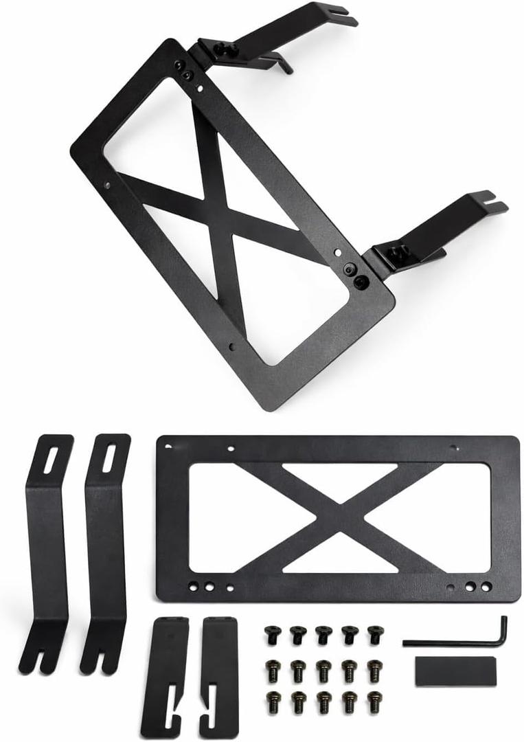 No Drill Front License Plate Mount for Tesla Model X 2021-2025, Premium Front License Plate Holder Bracket, Camera-Safe License Plate Frame, Tesla Model X Accessoriesfor 2021-2025 Tesla Model X