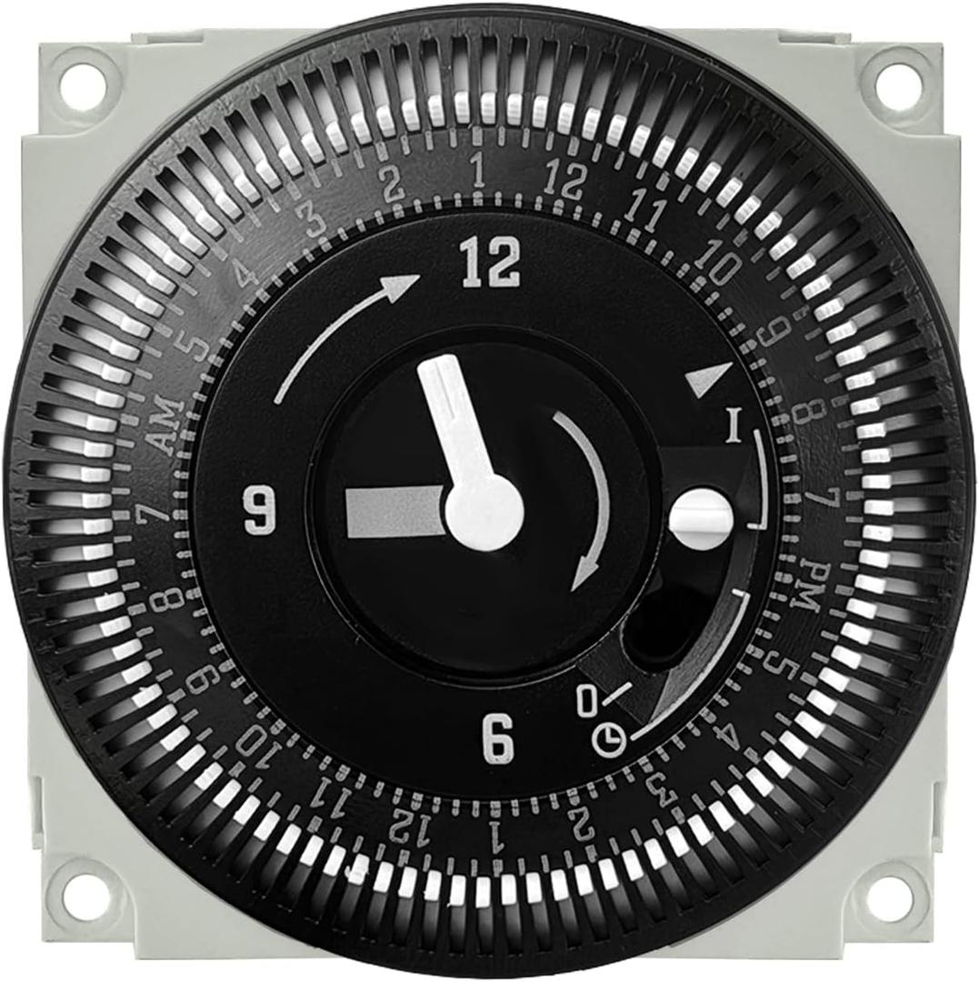 FM/1 Series 24-Hour TimerReplace for FM1 STUZH-120U Timer, 110-120V AC 60Hz, 21 Amp, 15-Minute Intervals 96 Captive Trippers, for Pool Panel, Septic System,Pool System