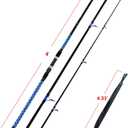 Fiblink Surf Spinning Fishing Rod Carbon Travel Surf Rod 2 Piece/3 Piece/4 Piece Spinning Fishing Rod 9'/10'/11'/12'/15'