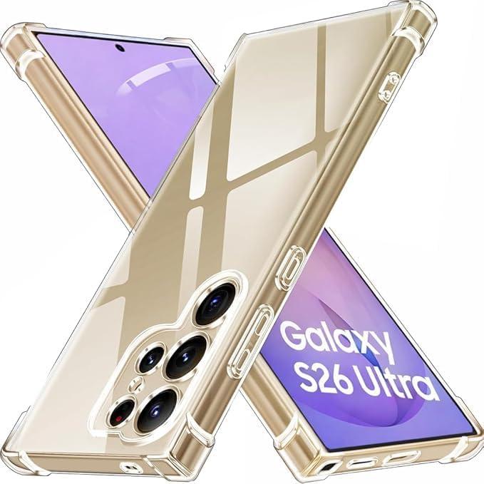 2 x for Samsung Galaxy S26 Ultra Clear Case,Compatible with MagSafe, Shockproof Military-Grade Protection,Slim Anti Yellowing Rugged ,Magnetic Phone Case for Samsung S 26Ultra Case