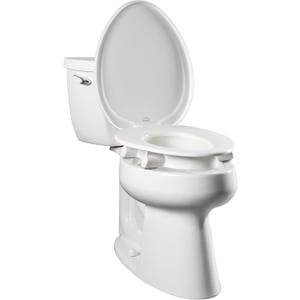 Bemis Assurance 3" Raised Toilet Seat for Seniors, Made in USA, Clean Shield Guard, Secure Hinges, Round, White