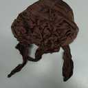 100% Silk Bonnet for Sleeping, Large Silk Sleep Cap with Tie Band for Curly Hair Care - Brown