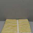 JELLYMONI 100% Natural Cotton 3pcs Striped Duvet Cover Sets,White Duvet Cover with Yellow Stripes Pattern Printed Comforter Cover,with Zipper Closure & Corner Ties(Full Size) (Full(80"90"), 0904)