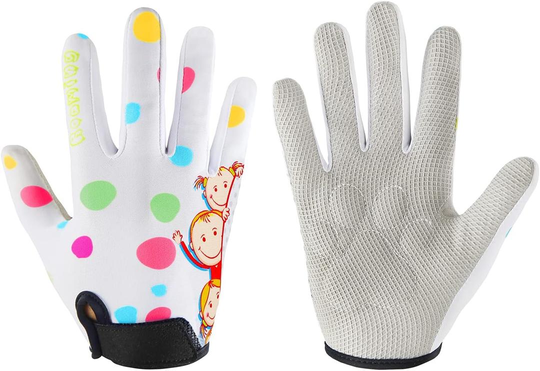 Kids Half Long Finger Climbing Gloves for Age 1-10 Boys Girls Gymnastics Monkey Bars, Good Grip Control Gloves for Scooter Balance Boards Biking Fishing Outdoor Sports